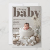 Boho Baby Magazine Birth Ankündigung (Vorderseite)