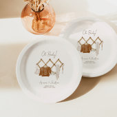 Boho Baby Neutral Dusche Einladung Pappteller