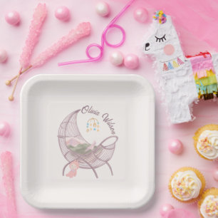 Boho-Baby-Party-Teller für Mädchen aus Papier Pappteller