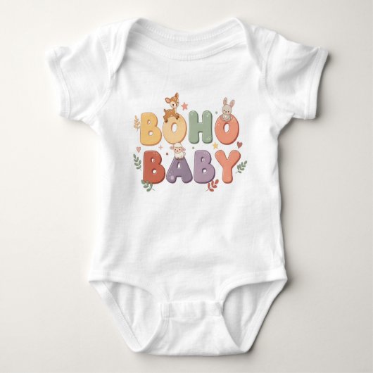 Boho Baby Pastel One-Piece Baby Strampler (Vorderseite)