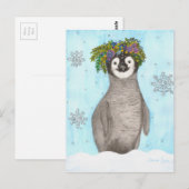 Boho Baby Penguin Postkarte (Vorne/Hinten)