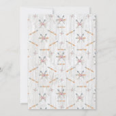 Boho Baby Pink Girl Babydusche Einladung (Rückseite)