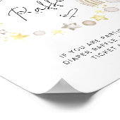 Boho Baby Showdiaper Raffle-Zeichen Poster (Ecke)
