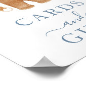 Boho Baby Shower Boomkleidung Karten und Geschenke Poster (Ecke)