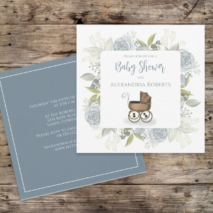 Boho-Baby-Shower Botanische Florale Vintage-Kinder Einladung