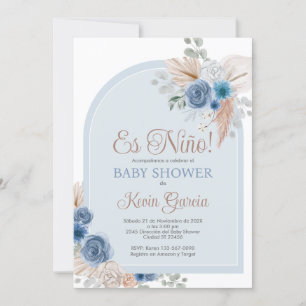 Boho Baby Shower Boy Einladung