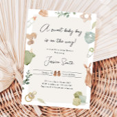 Boho Baby Shower Boy On Way Kleidung rustikal Einladung