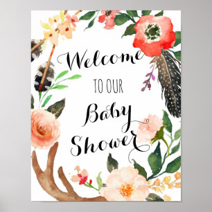 Boho-Baby-Shower-, Braut-Shower-Plakat, Banner Poster