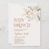 Boho Baby Shower Brunch Einladung (Vorderseite)