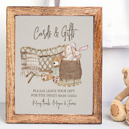 Boho Baby Shower Cards and Gifts Kinderzimmer Them Poster