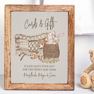 Boho Baby Shower Cards and Gifts Kinderzimmer Them Poster