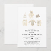 Boho Baby Shower Einladung (Vorne/Hinten)