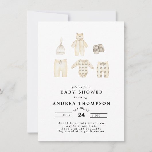Boho Baby Shower Einladung (Vorderseite)