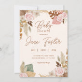 Boho Baby Shower Einladung (Vorderseite)