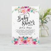 Boho Baby Shower Einladung (Stehend Vorderseite)