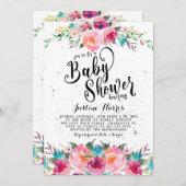 Boho Baby Shower Einladung (Vorne/Hinten)
