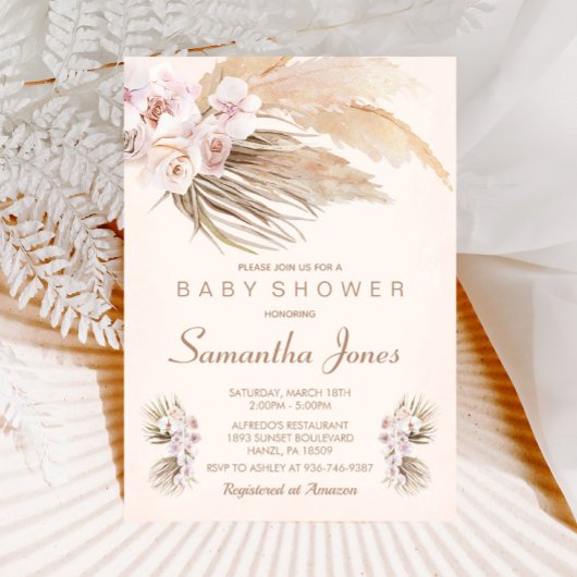 Boho Baby Shower Einladung