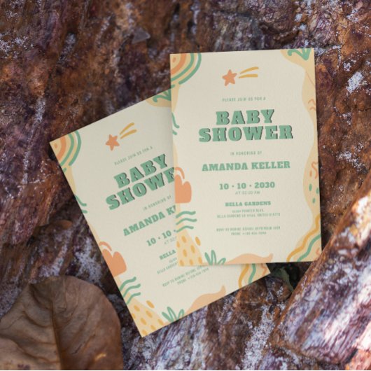 Boho Baby Shower Einladung