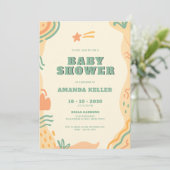 Boho Baby Shower Einladung (Stehend Vorderseite)
