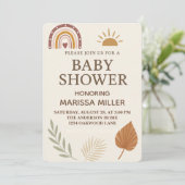 Boho-Baby-Shower-Einladung Einladung (Stehend Vorderseite)