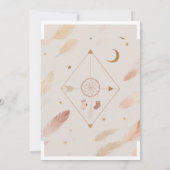 Boho-Baby-Shower-Einladung Einladung (Rückseite)