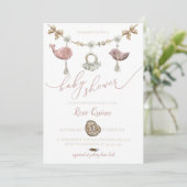 Boho Baby Shower Einladung Macrame Baby Dusche (Stehend Vorderseite)