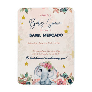 Boho-Baby-Shower-Einladung – Modern und Stylisch Magnet