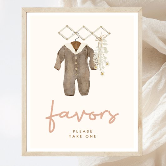 Boho Baby Shower favorisiert Schild