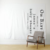 Boho Baby Shower Foto Hintergrund Wandteppich (Beispiel (Horizontal))