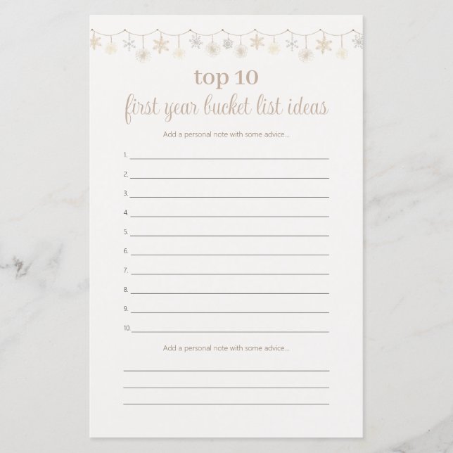 Boho Baby Shower Game Advice für Baby's First Year (Vorderseite)