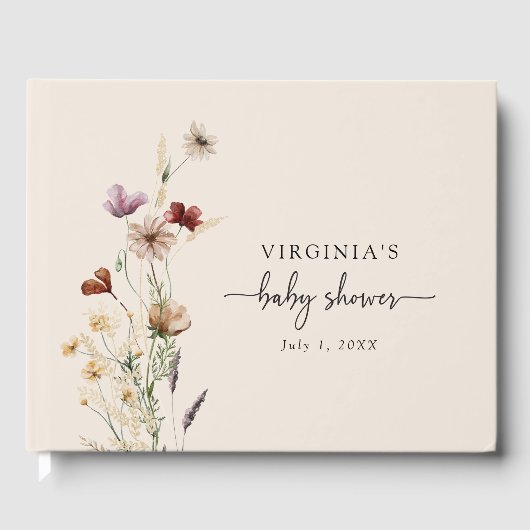 Boho Baby Shower Gästebuch (Vorderseite)