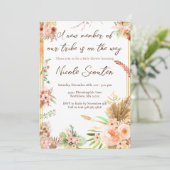 Boho Baby Shower Gender Neutral Einladung (Stehend Vorderseite)