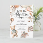 Boho Baby Shower Gender Neutral Einladung (Stehend Vorderseite)