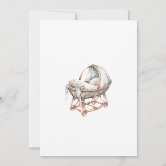 Boho Baby Shower Gender Neutral Einladung (Rückseite)