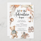 Boho Baby Shower Gender Neutral Einladung (Vorne/Hinten)