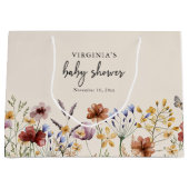 Boho Baby Shower Große Geschenktüte (Vorderseite)