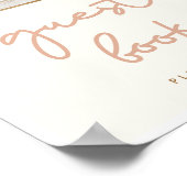 Boho Baby Shower Guest Book Sign Poster (Ecke)