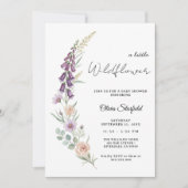 Boho Baby Shower Invitation Card Floral Watercolor Einladung (Vorderseite)
