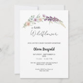 Boho Baby Shower Invitation Card Floral Watercolor Einladung (Vorderseite)