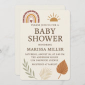 Boho Baby Shower Invitation Einladung (Vorne/Hinten)