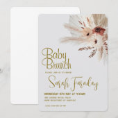 Boho Baby Shower Invitation Einladung (Vorne/Hinten)