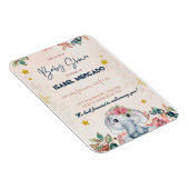 Boho Baby Shower Invitation – Modern & Stylish Magnet (Rechte Seite)