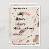 Boho Baby Shower Invite Einladung (Vorne/Hinten)