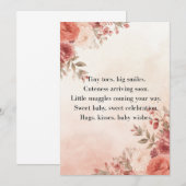 Boho Baby Shower Invite Pastel Theme Einladung (Vorne/Hinten)