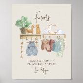 Boho Baby Shower Kinderzimmer Thema Favoriten Post Poster (Vorne)