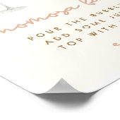 Boho Baby Shower Momosa Bar Sign Poster (Ecke)