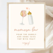 Boho Baby Shower Momosa Bar Sign Poster