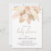 Boho Baby Shower Neutral Spring Party Einladung (Vorderseite)