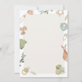 Boho Baby Shower Oh Baby Boy Kleidung Rustikal Einladung (Rückseite)