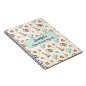 Boho Baby Shower Planner Vintage Spielzeuge Notizblock (Rechte Seite)